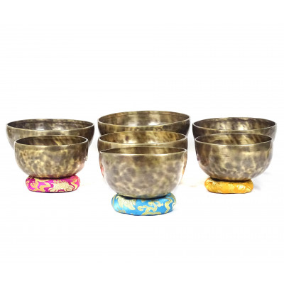 Set of Patinated Singing Bowls - Healing Singing Bowls