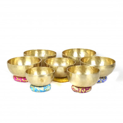 Set of 7 bowls composed of 7 metals for the 7 chakras
