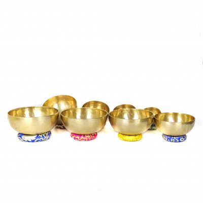 Traditional 7-metal Tibetan singing bowl for deep meditation and sound healing.