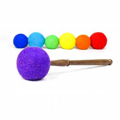 Blue mallet drum stick for tibetan singing bowls an gong available in big, medium and small size. Healing Singing Bowls
