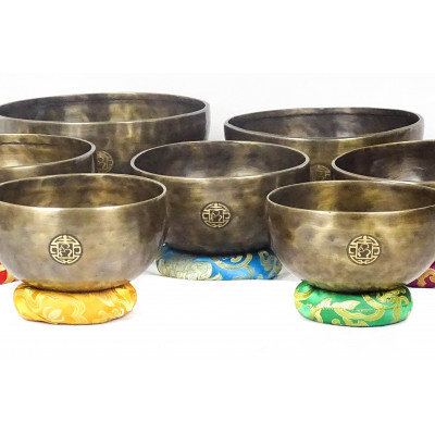 Small Set of Om Sajan Singing Bowls - Healing Singing Bowls