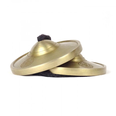 Light color o OM SAJAN TINGSHAS with clear and high sound vibration and long notes based on high quality melted bronze alloy