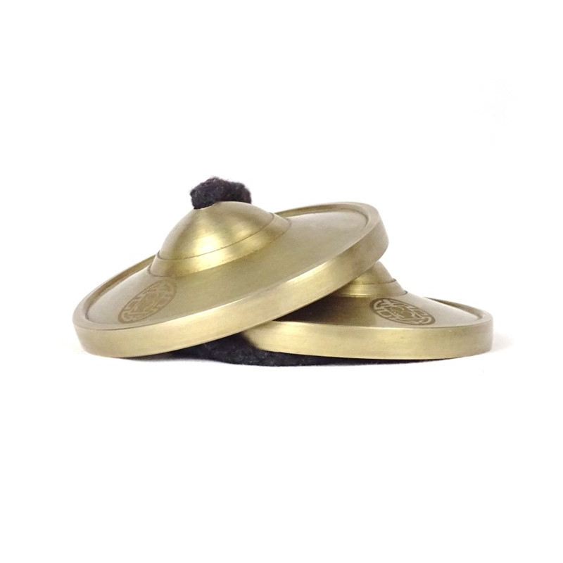 Light color o OM SAJAN TINGSHAS with clear and high sound vibration and long notes based on high quality melted bronze alloy