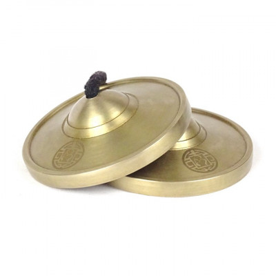 Light color o OM SAJAN TINGSHAS with clear and high sound vibration and long notes based on high quality melted bronze alloy