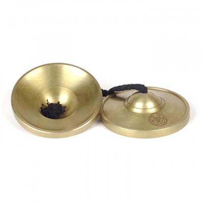 Light color o OM SAJAN TINGSHAS with clear and high sound vibration and long notes based on high quality melted bronze alloy
