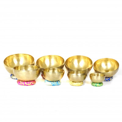 Traditional 7-metal Tibetan singing bowl for deep meditation and sound healing.