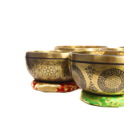 Super fine carved singing bowls
