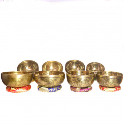 Super fine carved singing bowls
