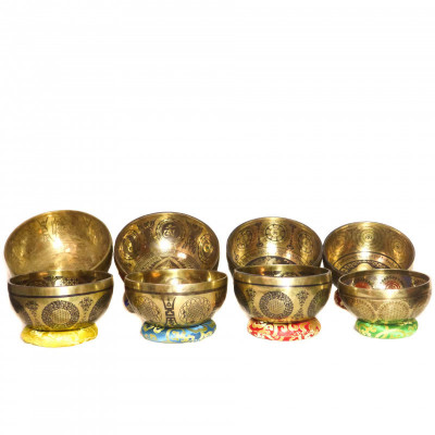 Super fine carved singing bowls