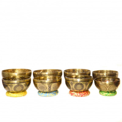Super fine carved singing bowls