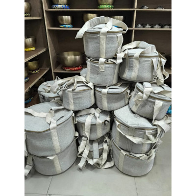 頌缽攜帶袋｜厚墊保護・尼泊爾手工製作