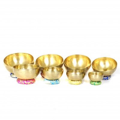 Handcrafted 7 Metal Personalised Singing Bowls - on 3rd octave