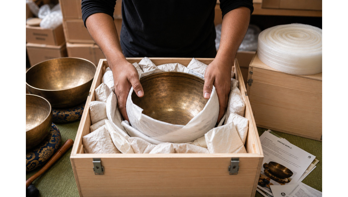 How We Prepare and Ship Authentic Singing Bowls from Nepal Safely